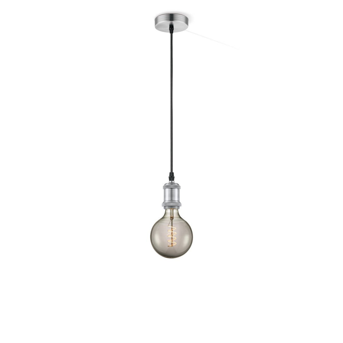 hanglamp chroom vintage Spiraal G125 dimbaar E27 rook