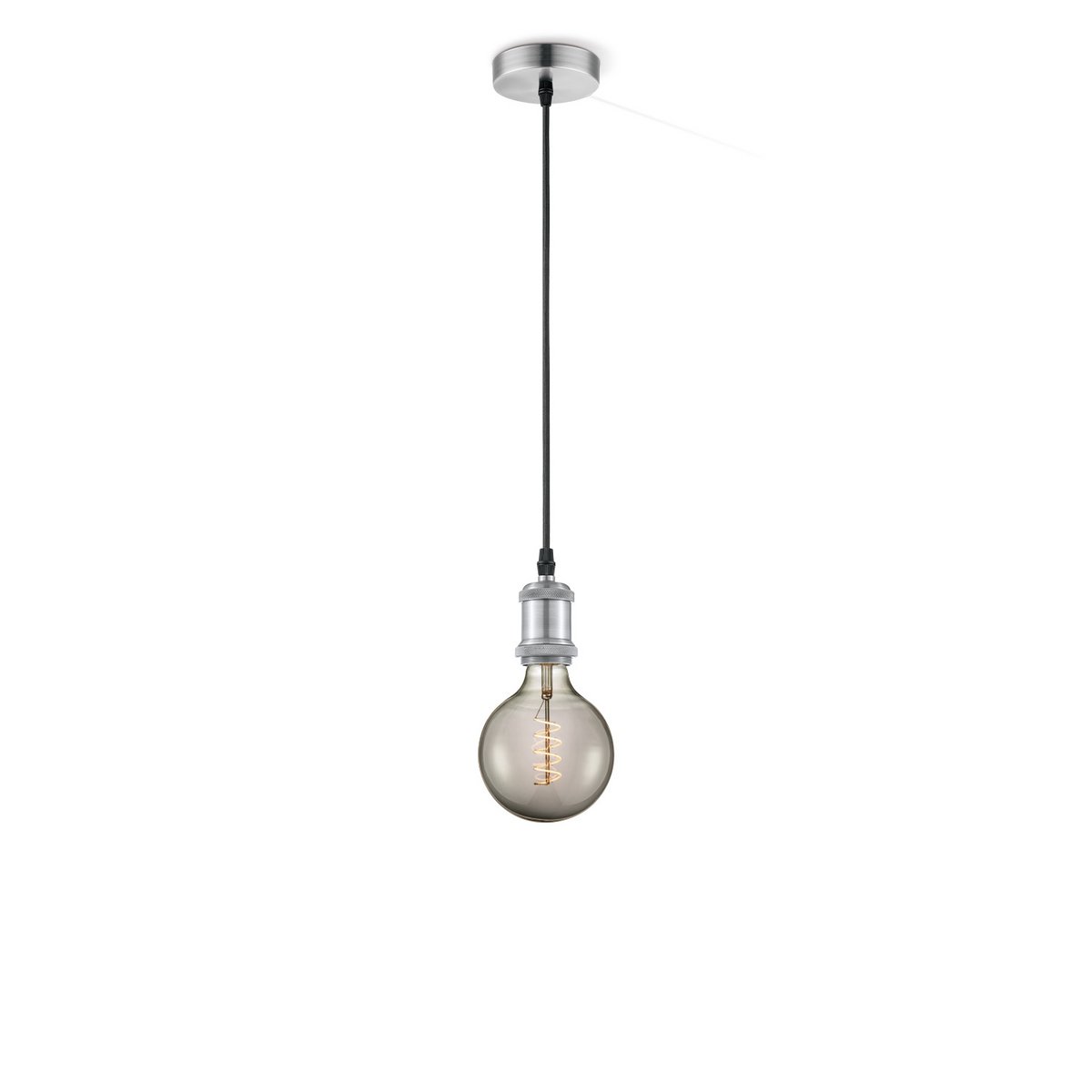 hanglamp chroom vintage Spiraal G125 dimbaar E27 rook