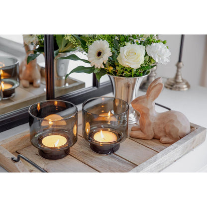 Set van 2 Marla lantaarns (ø 11 cm) gemaakt van mondgeblazen glas