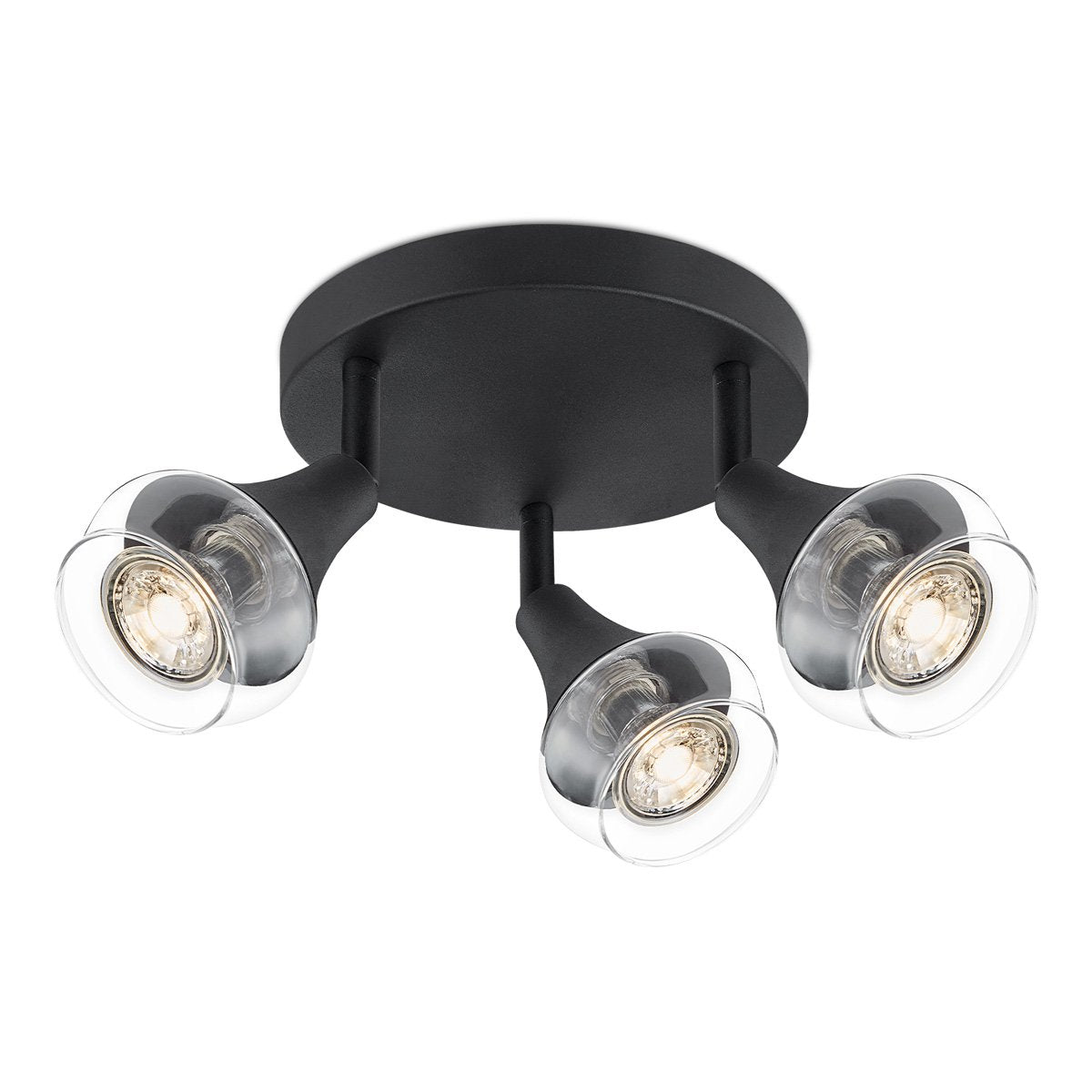 LED Opbouwspot Vaya 3 - incl. dimbare LED lamp - Zwart