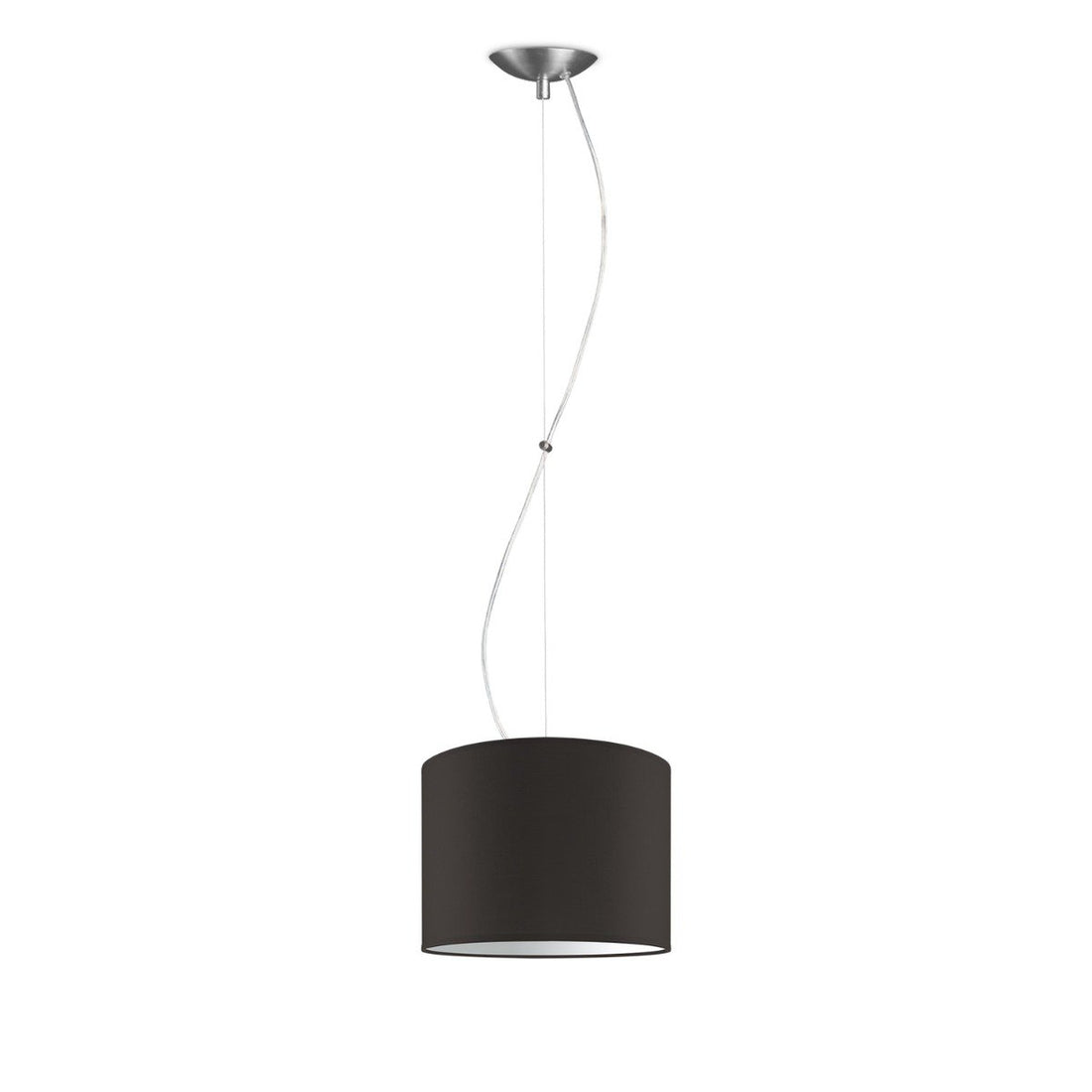 hanglamp Deluxe met lampenkap, E27, chocolade, 25cm