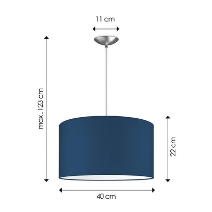 hanglamp Bling met lampenkap, E27, donkerblauw, 40cm