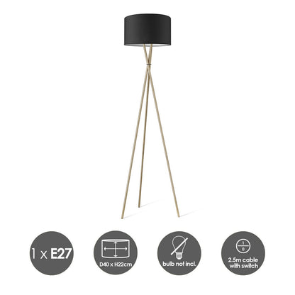 vloerlamp Bling-Legs Brons-Zwart-40cm