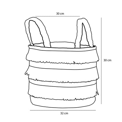 Opbergmand - Set van 2 - H30 x Ø32 cm - Waterhyacint - Bruin