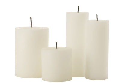 J-Line Buitenkaars Pilaar Paraffine Wit Extra Large-50Uren