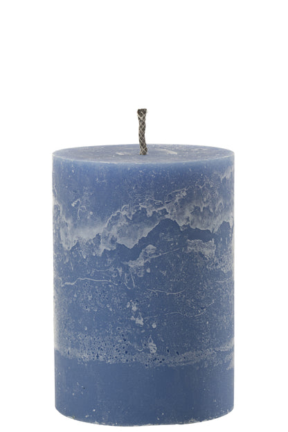 J-Line Buitenkaars Pilaar Paraffine Blauw Medium-95Uren