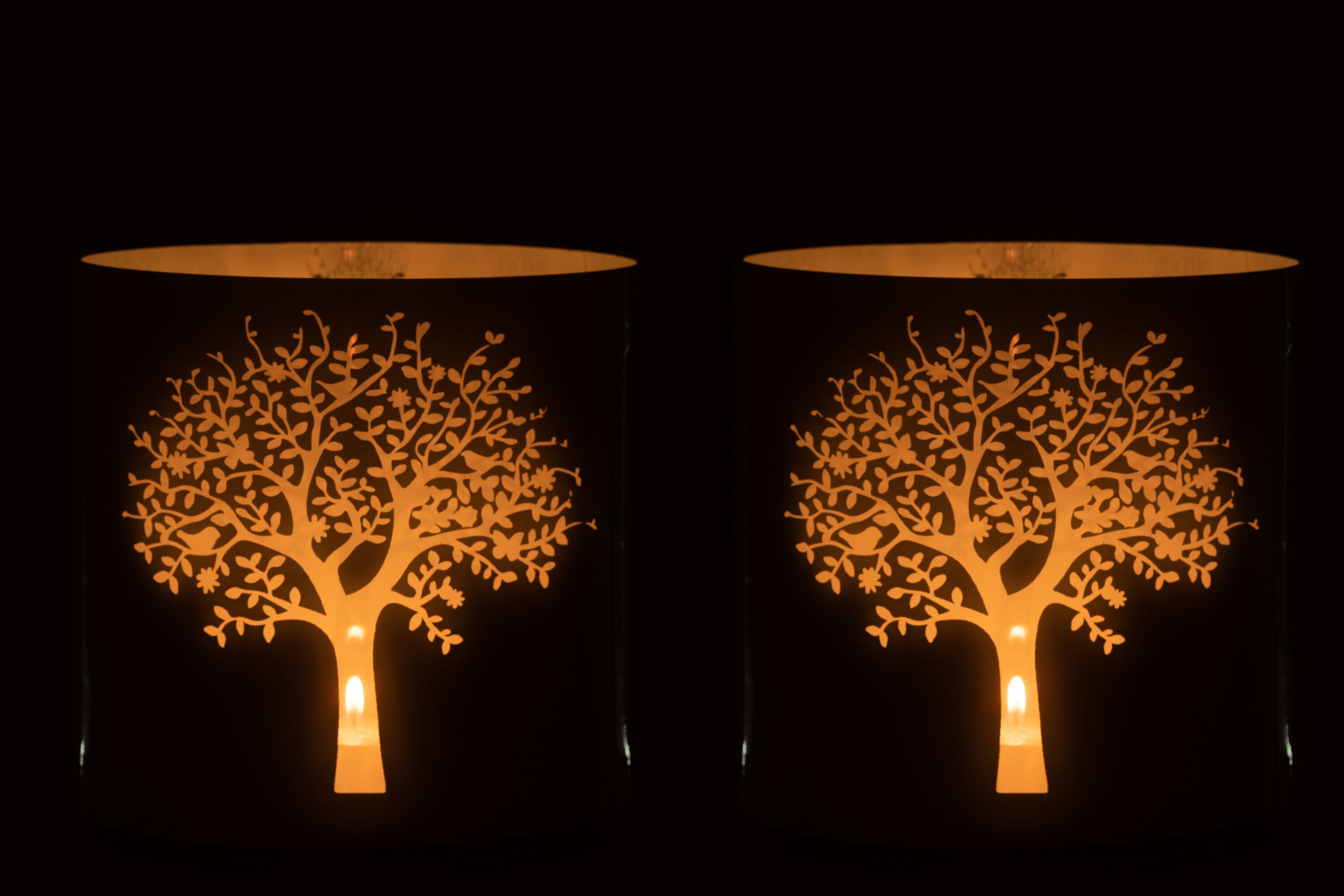 Orkaanboomglas Wit/Blauw Extra Groot Assortiment Van 2