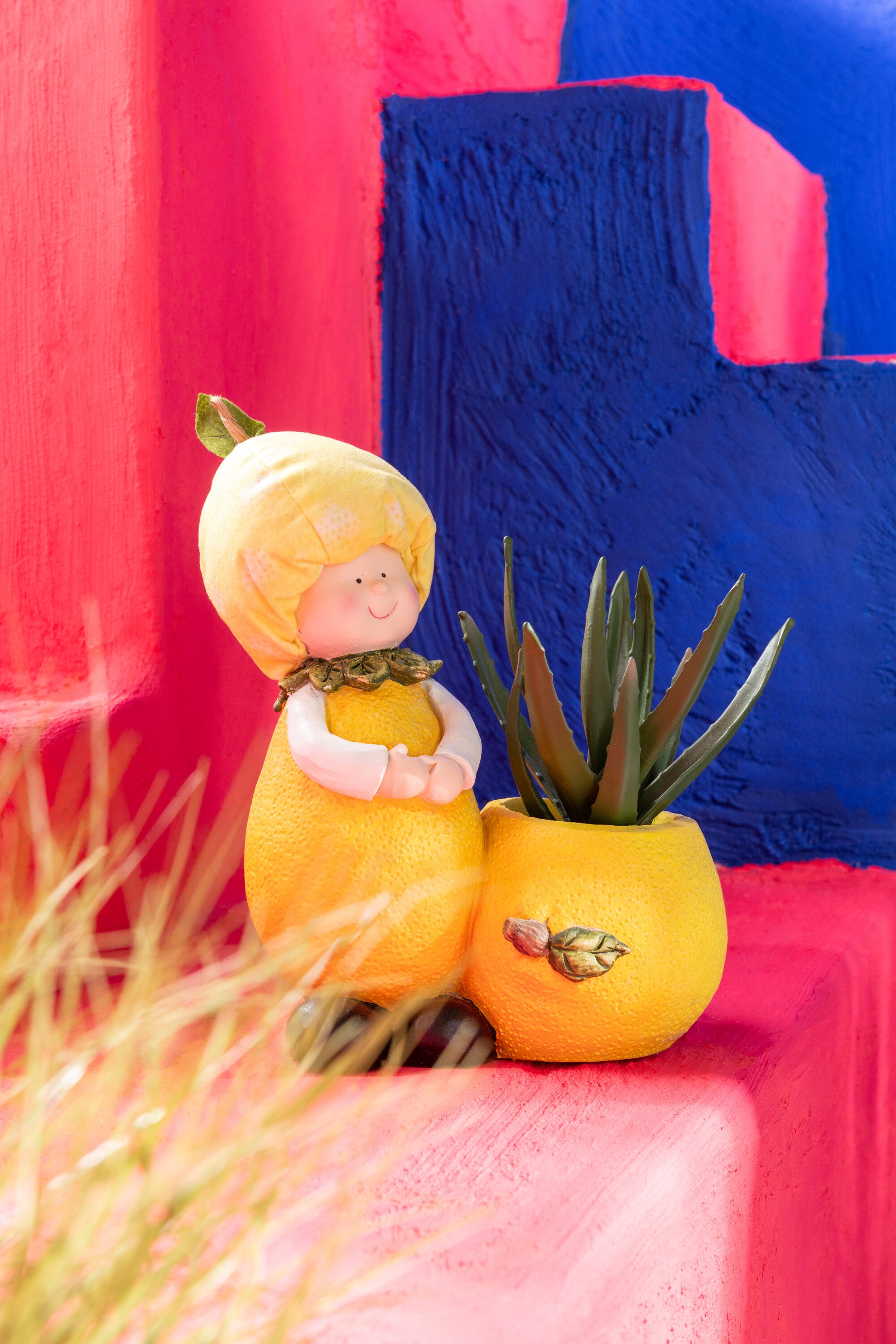 Kind Planter Citroen/Sinaasappel/Appel Polyresin Mix Groot Assortiment Van 3