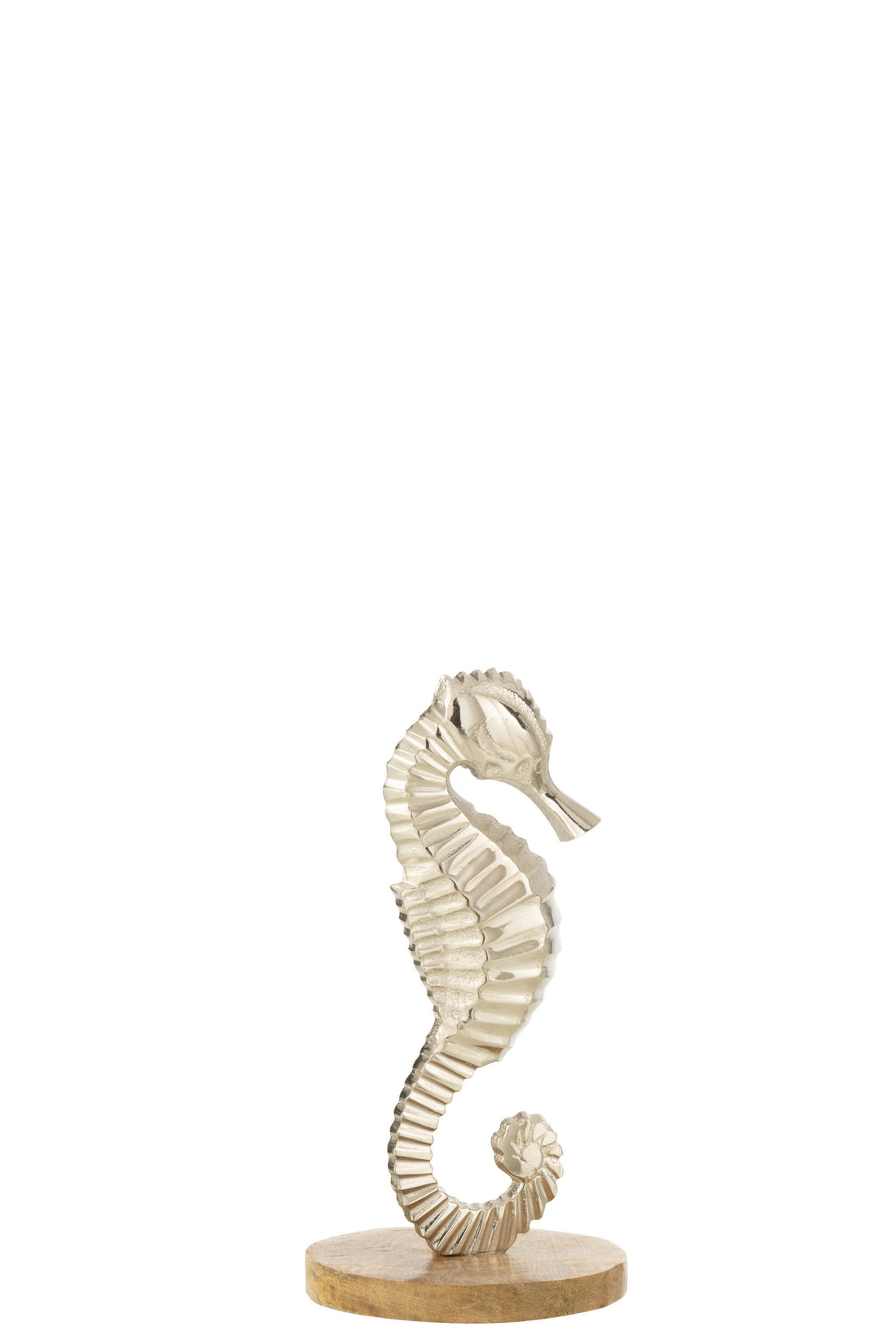 Zeepaard op voet Aluminium Zilver Middelgroot