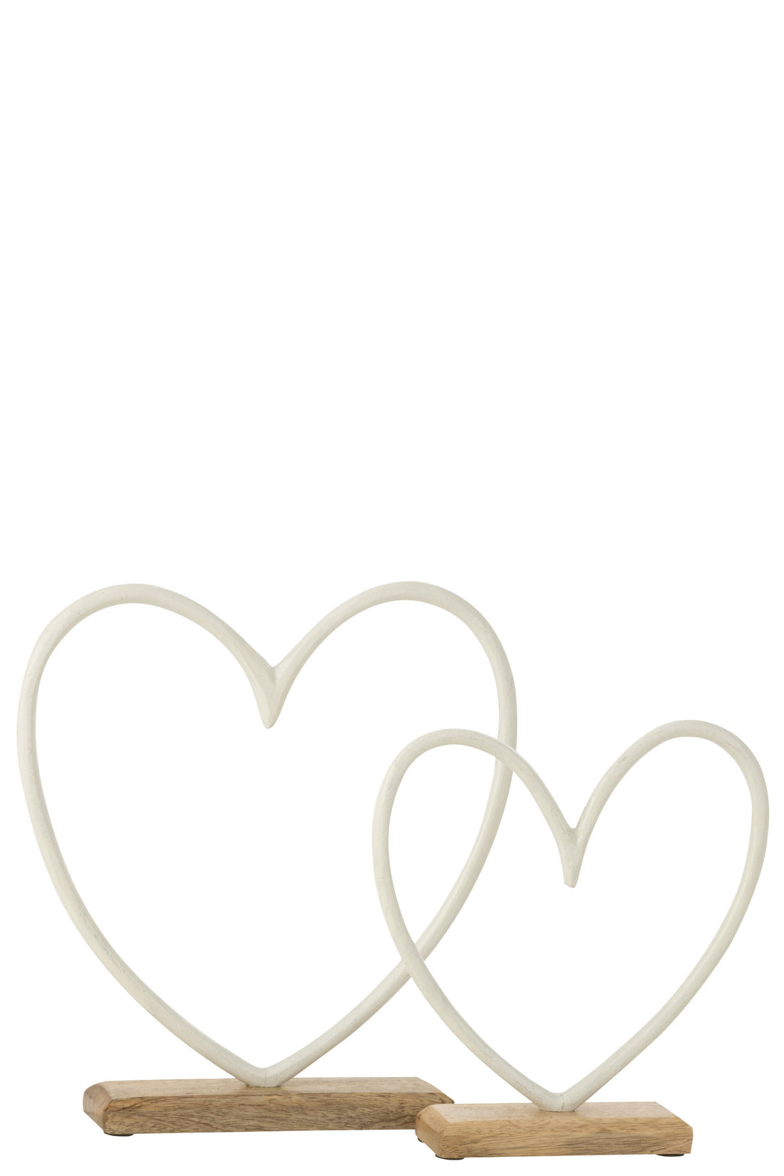 Hart Op Voet Aluminium Wit Groot