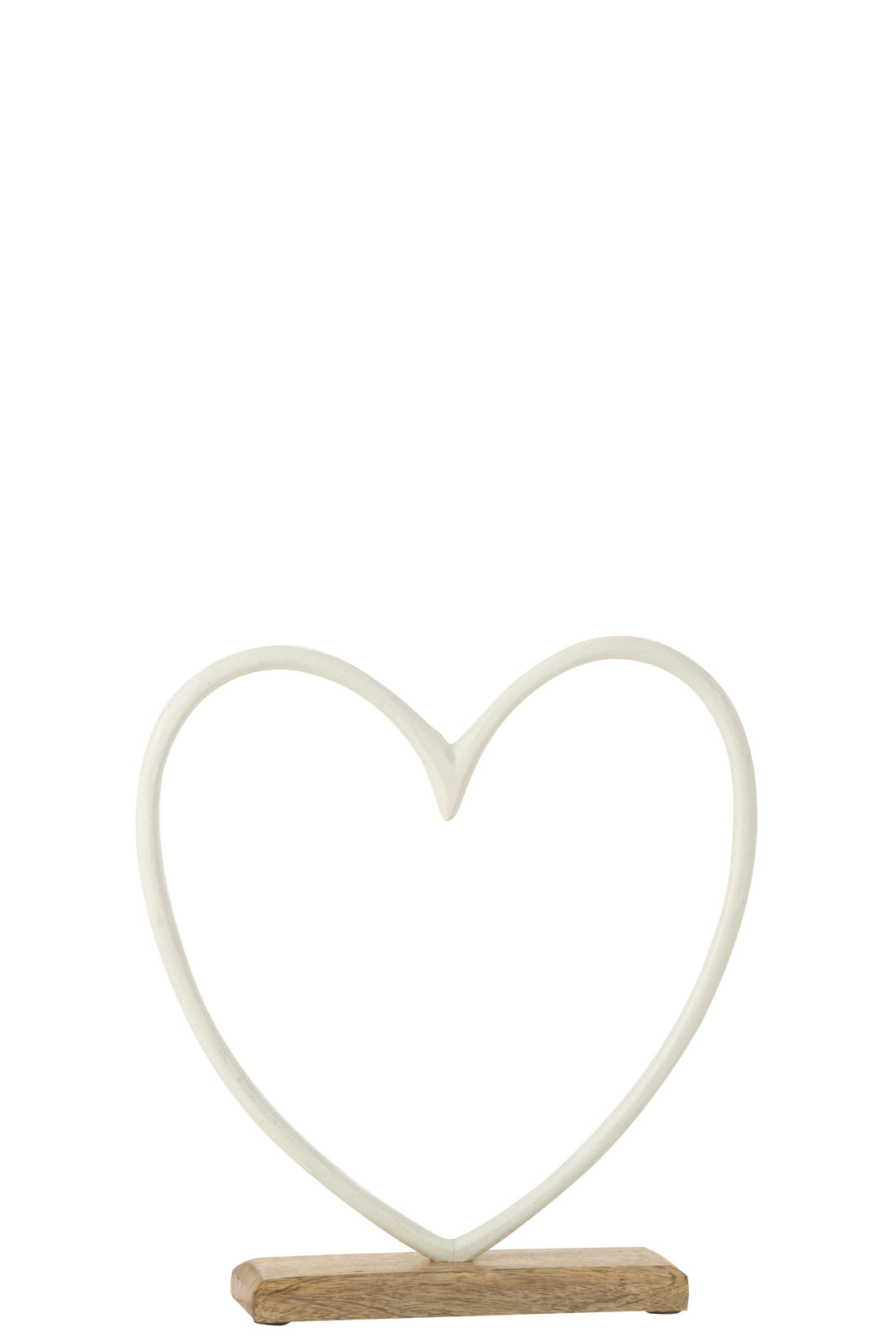 Hart Op Voet Aluminium Wit Groot