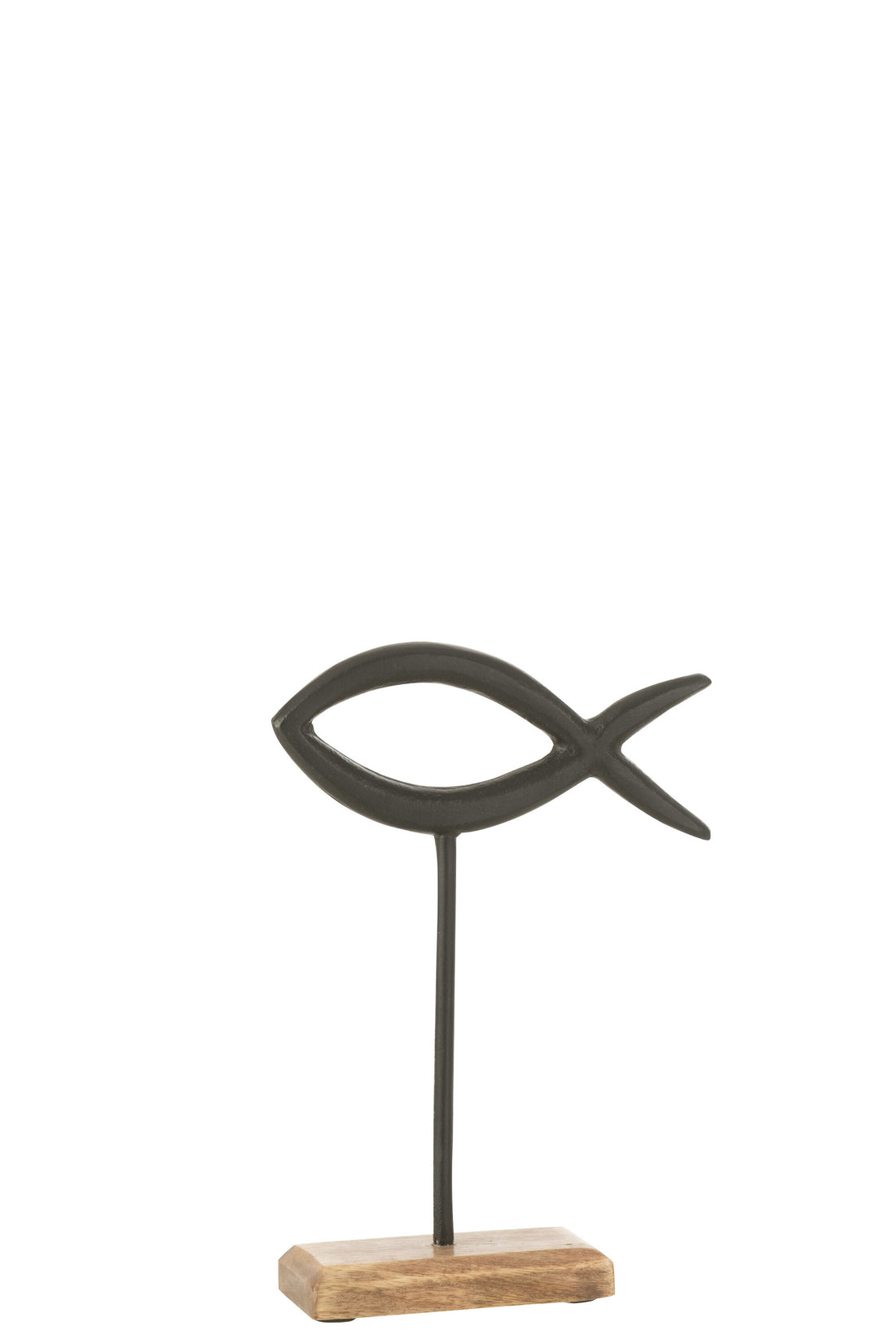 Vis Op Standaard Aluminium Zwart