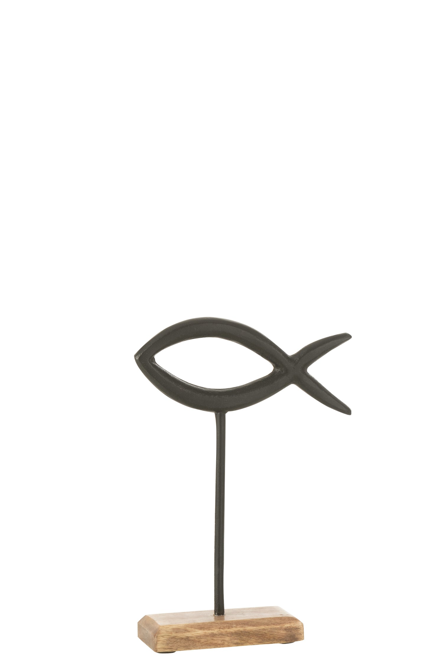 Vis Op Standaard Aluminium Zwart