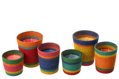 Geurkaarsmand Rode Was Mix Groot-75 uur Assortiment Van 2