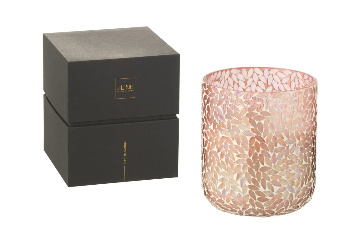 J-Line geurkaars Tender Rose - roze - large - 120U