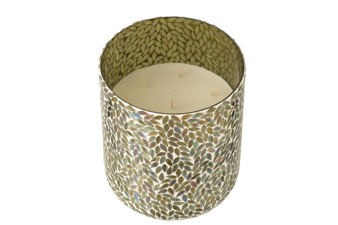 J-Line geurkaars Tender Rose - wax - groen - extra large - 150U