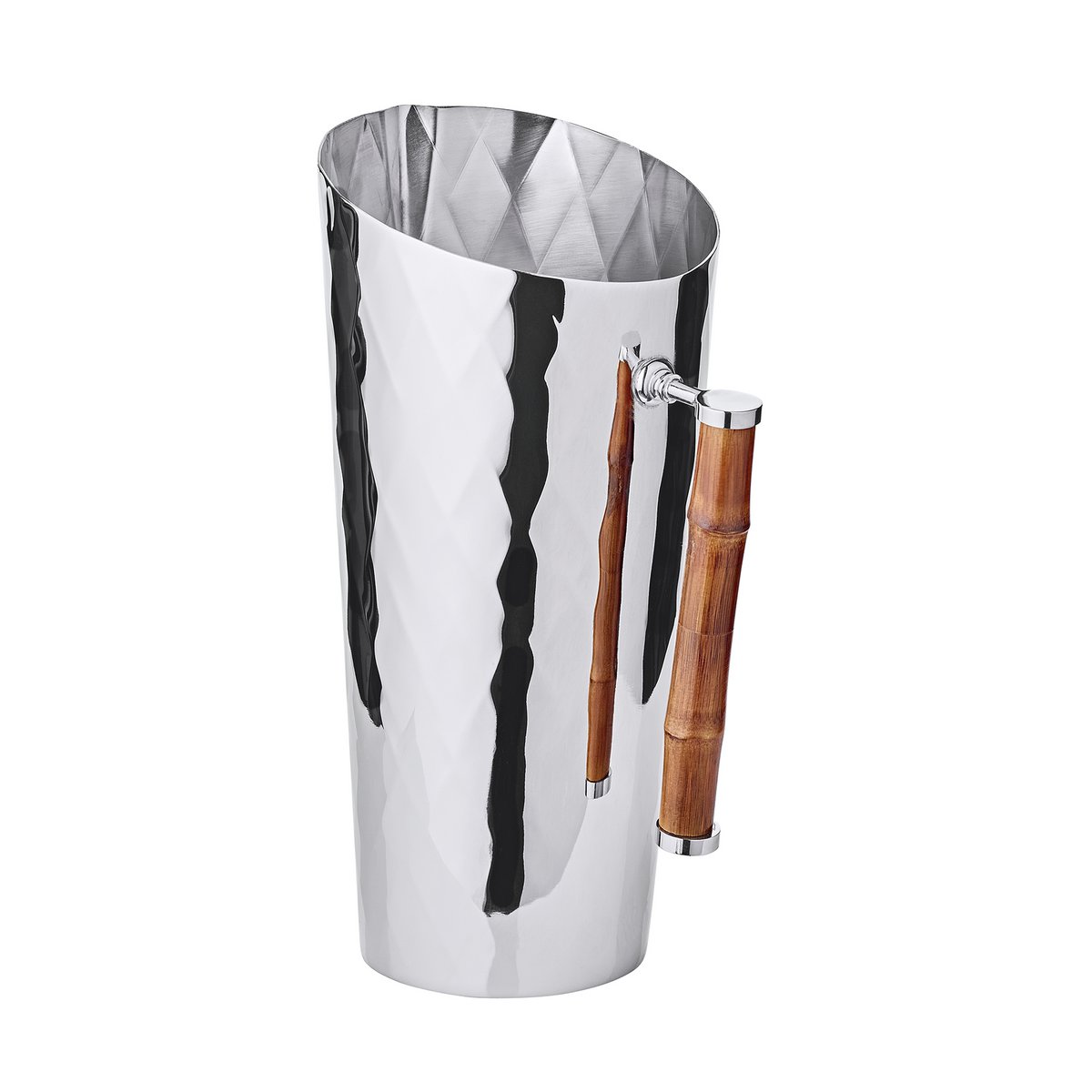 EDZARD kan Jana met bamboe handvat, RVS, glanzend vernikkeld, hoogte 25 cm, inhoud 1,8 liter