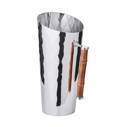 EDZARD kan Jana met bamboe handvat, RVS, glanzend vernikkeld, hoogte 25 cm, inhoud 1,8 liter
