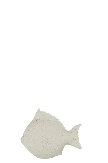 Vis Details Zand Glazuur Porselein Wit Small