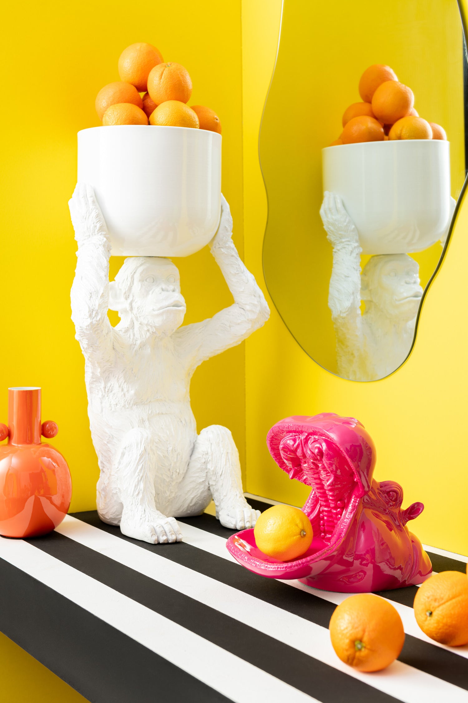 IJsemmer Aap Polyresin Wit