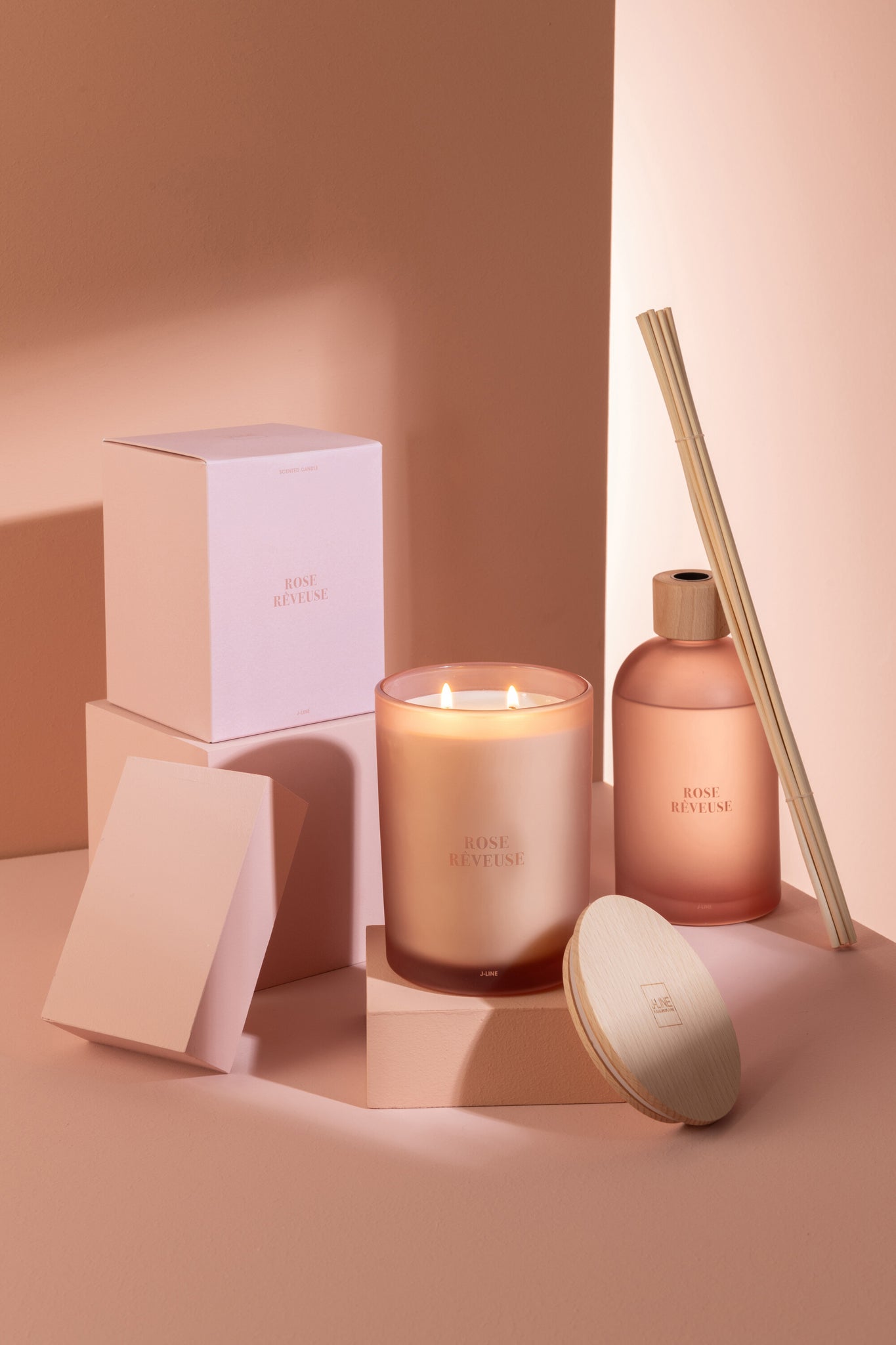 J-Line Geurkaars Accords Essentiels Rose Rêveuse-52H