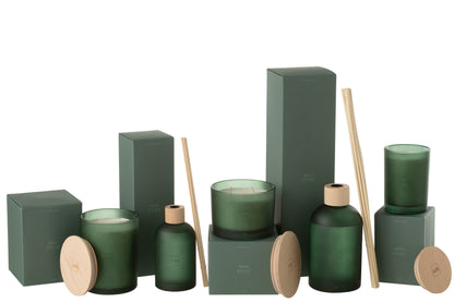 J-Line geurolie + stokjes Accords Essentiels - mat hout - groen