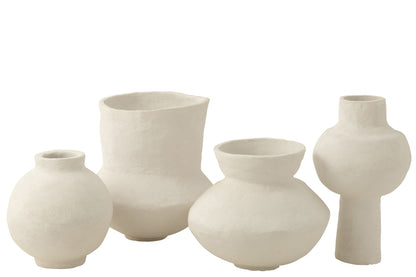 Pot Origineel Papier-maché Wit