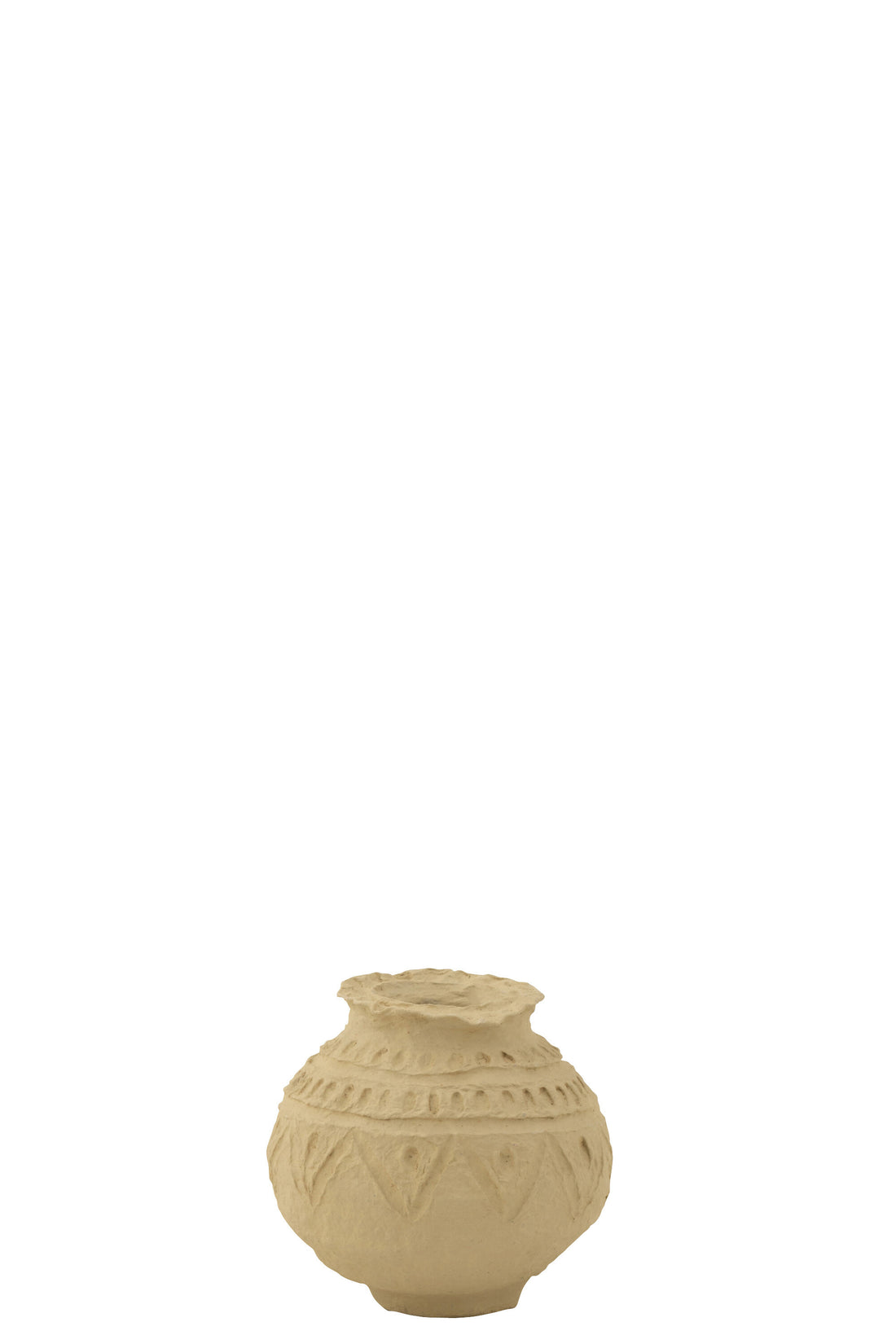 J-Line Pot Bol Papier Mache Naturel