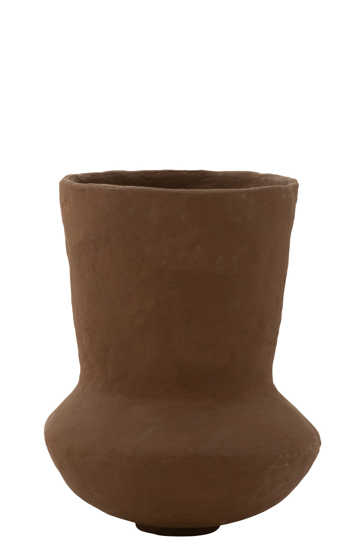 J-Line Pot Archaïsch Papier-mach -  Bruin Large
