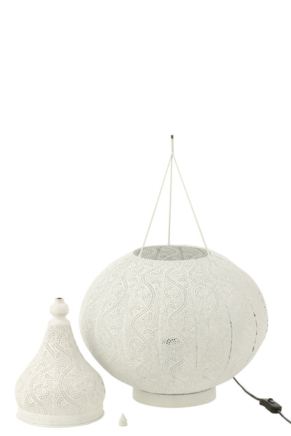 J-Line Lamp Aladin Metaal Wit klein