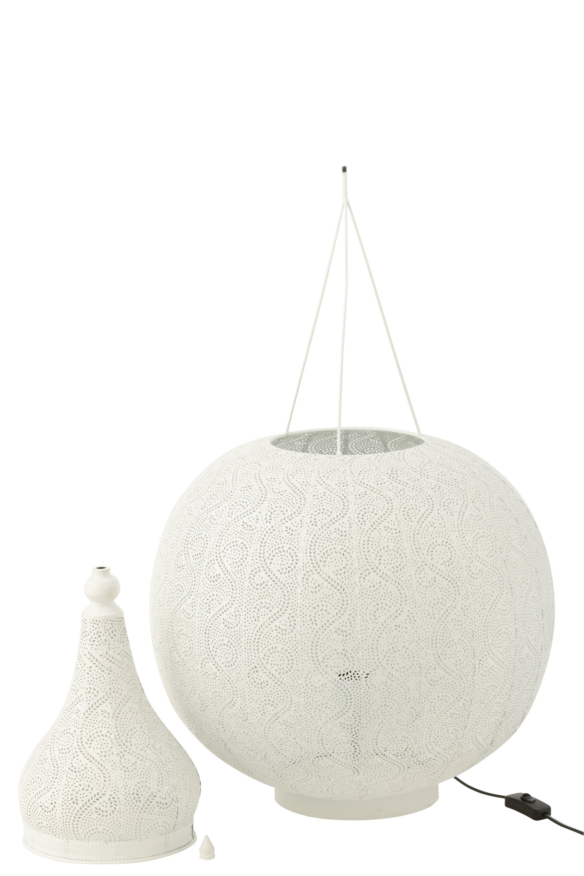 J-Line Lamp Aladin Metaal Wit groot