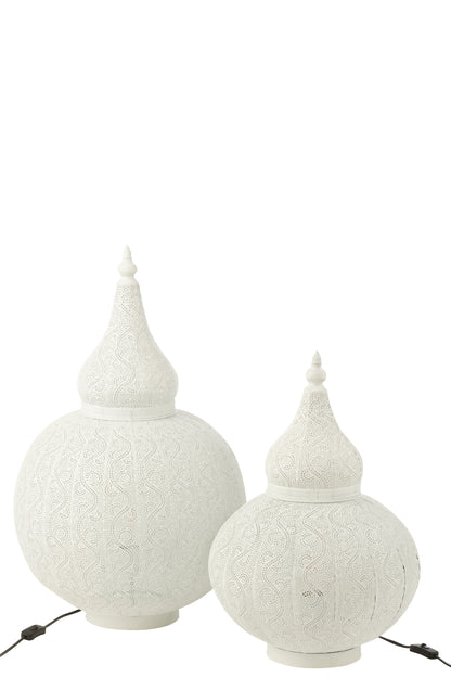 J-Line Lamp Aladin Metaal Wit groot