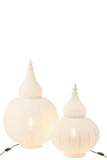 J-Line Lamp Aladin Metaal Wit groot