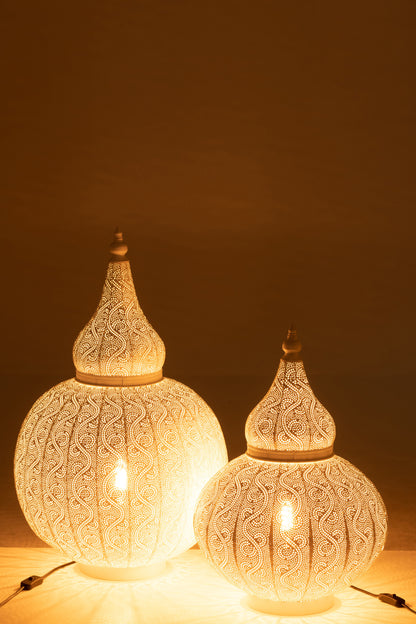 J-Line Lamp Aladin Metaal Wit groot