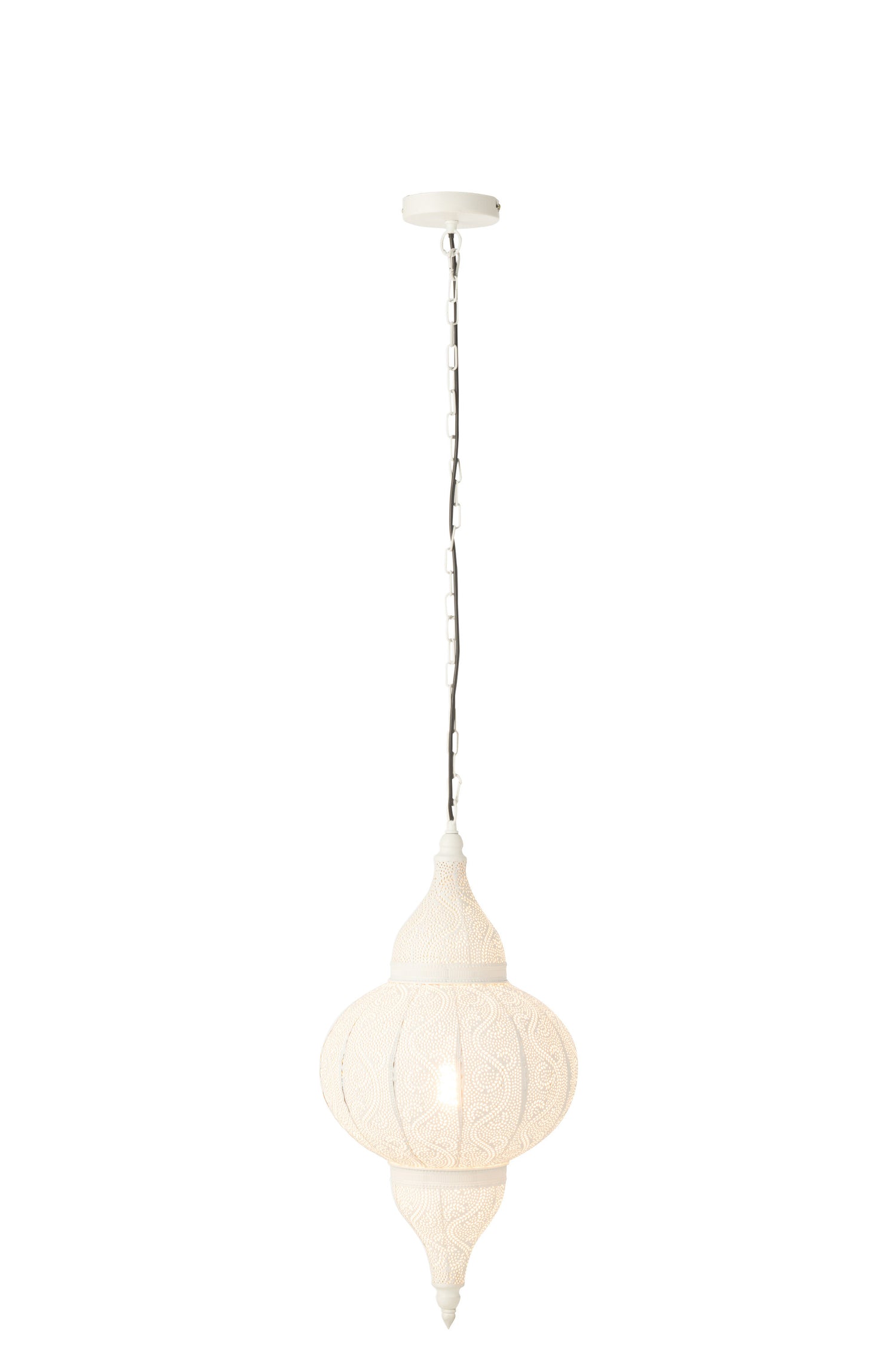 J-Line Belvivere Hanglamp Metaal Wit klein