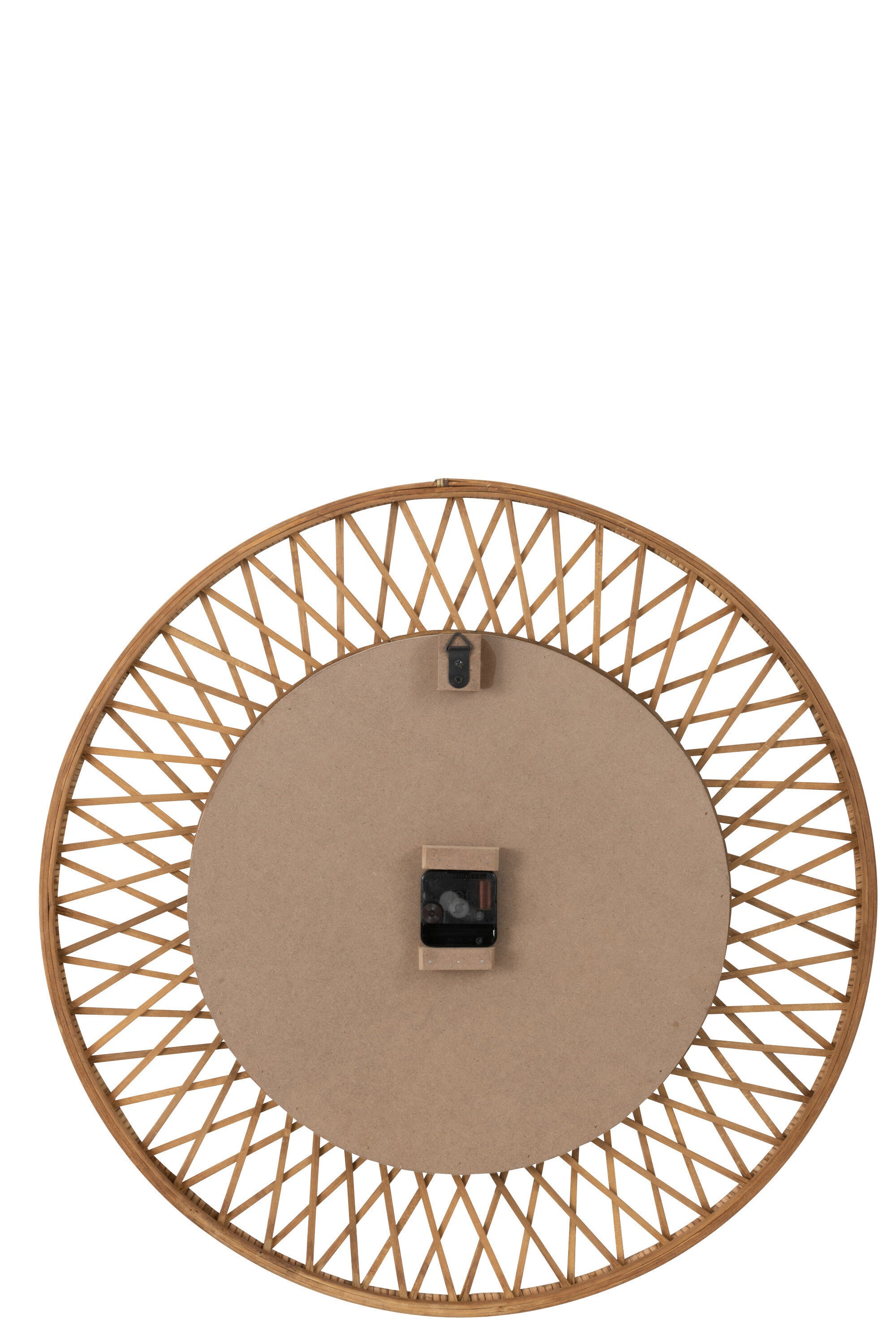 Wandklok Wonder Rotan/Meubelplaat Natuurlijk/Wit Groot