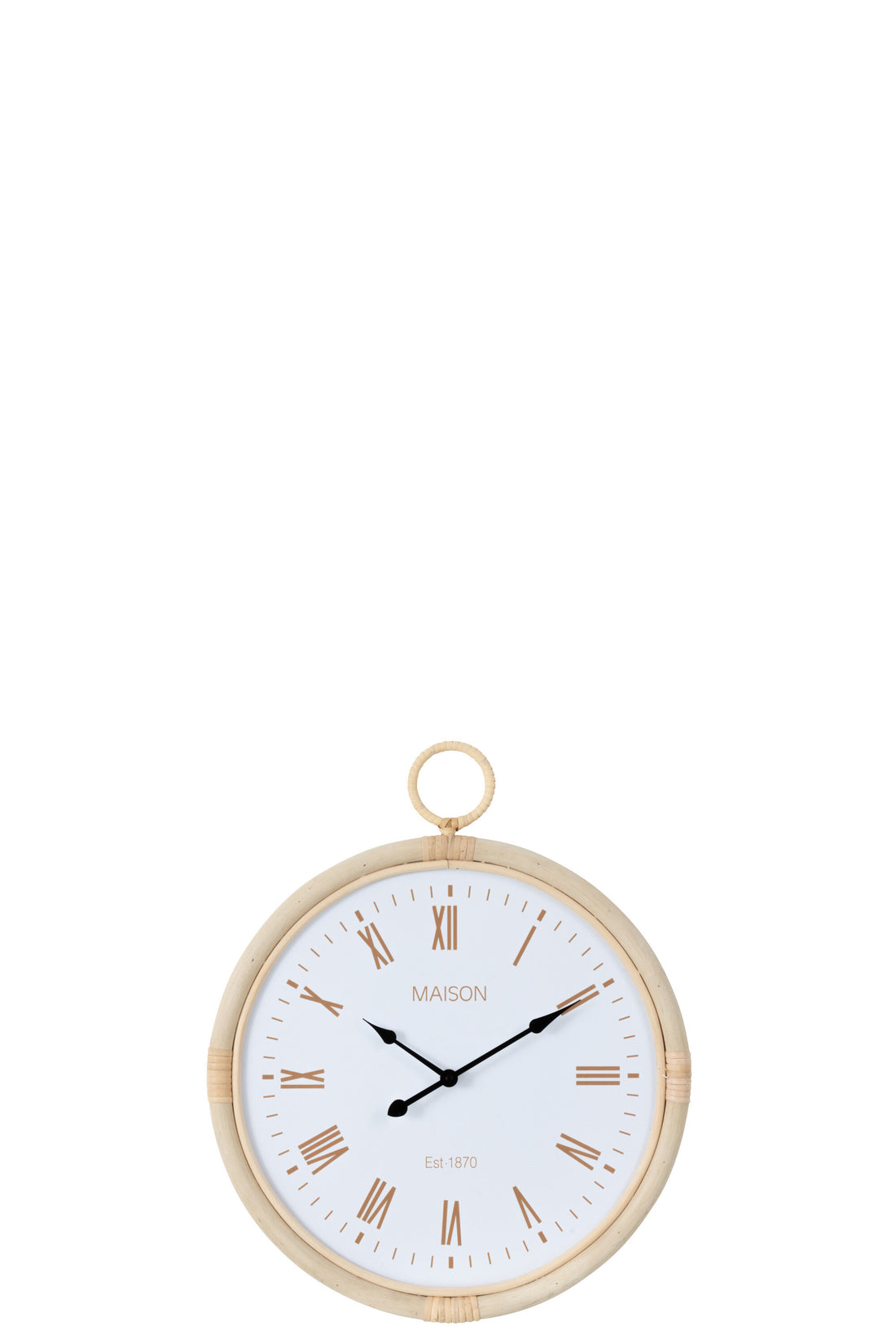 J-Line horloge Murale Kyr - rotin - naturel/blanc - small