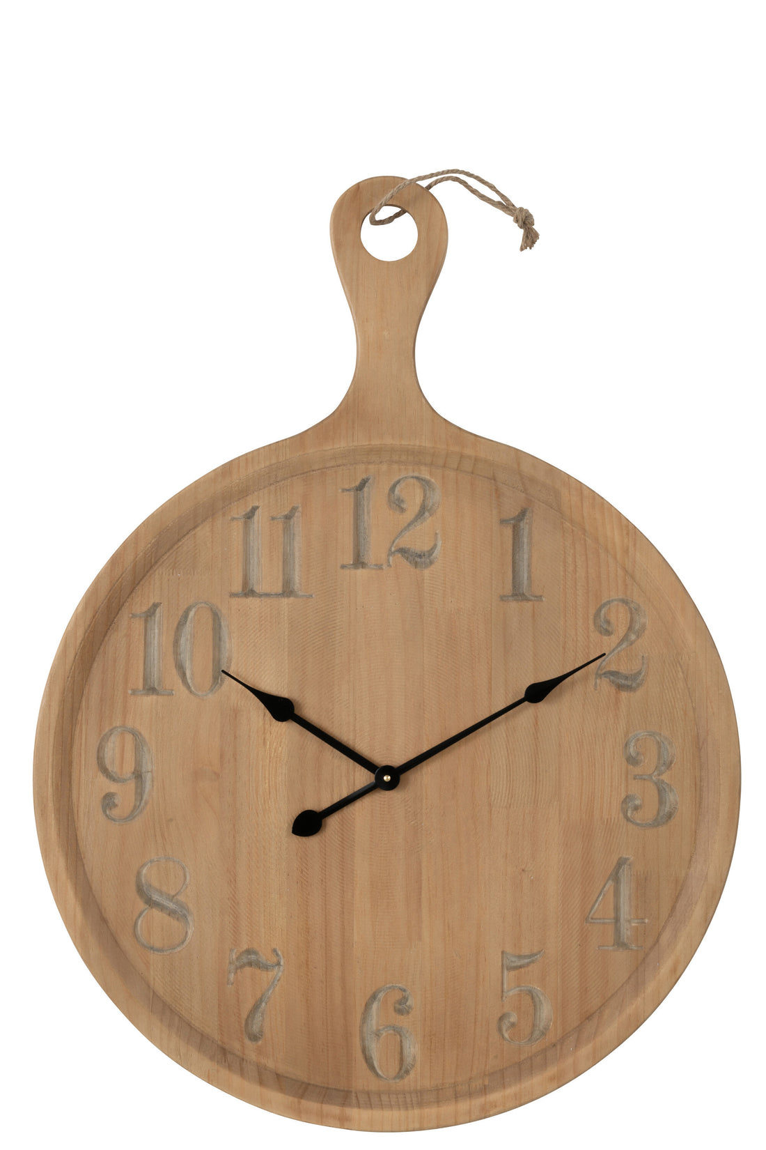 Wandklok Plan Grenen Natuurlijk Groot