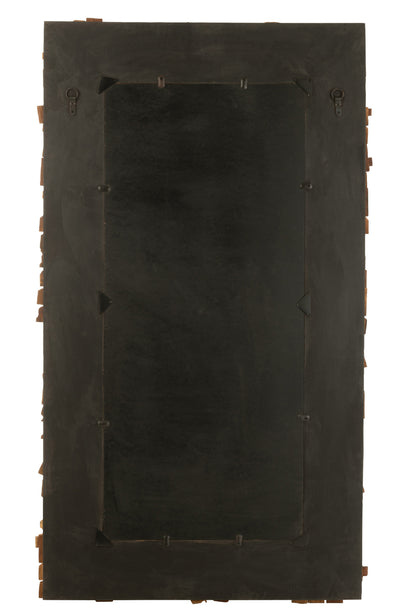 SPIEGEL SYMA GERECYCLED HOUT/ SPIEGEL NATUURLIJK GROOT