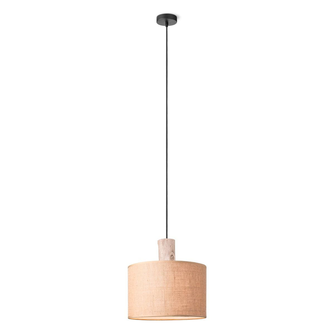 Hanglamp Linnen - hout - 30x30x140cm