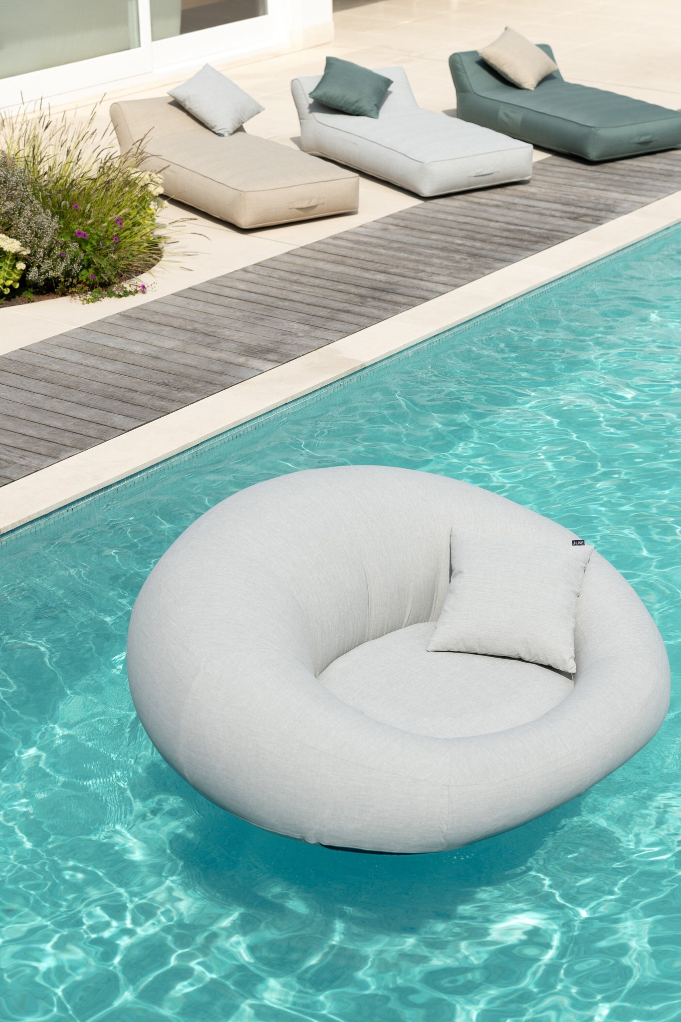 Matras Donut Polypropyleen Grijs
