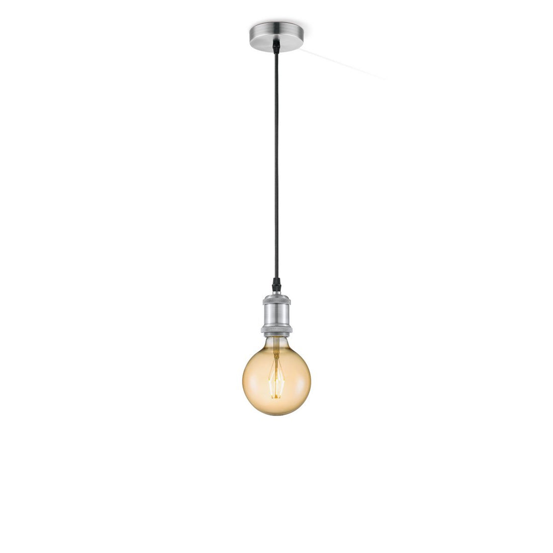 hanglamp chroom vintage - G180 - dimbaar E27 amber