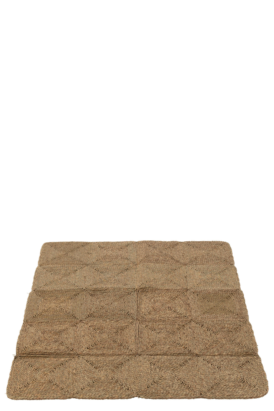 J-Line Tapijt Vierkanten Geweven Touw Plastiek Naturel