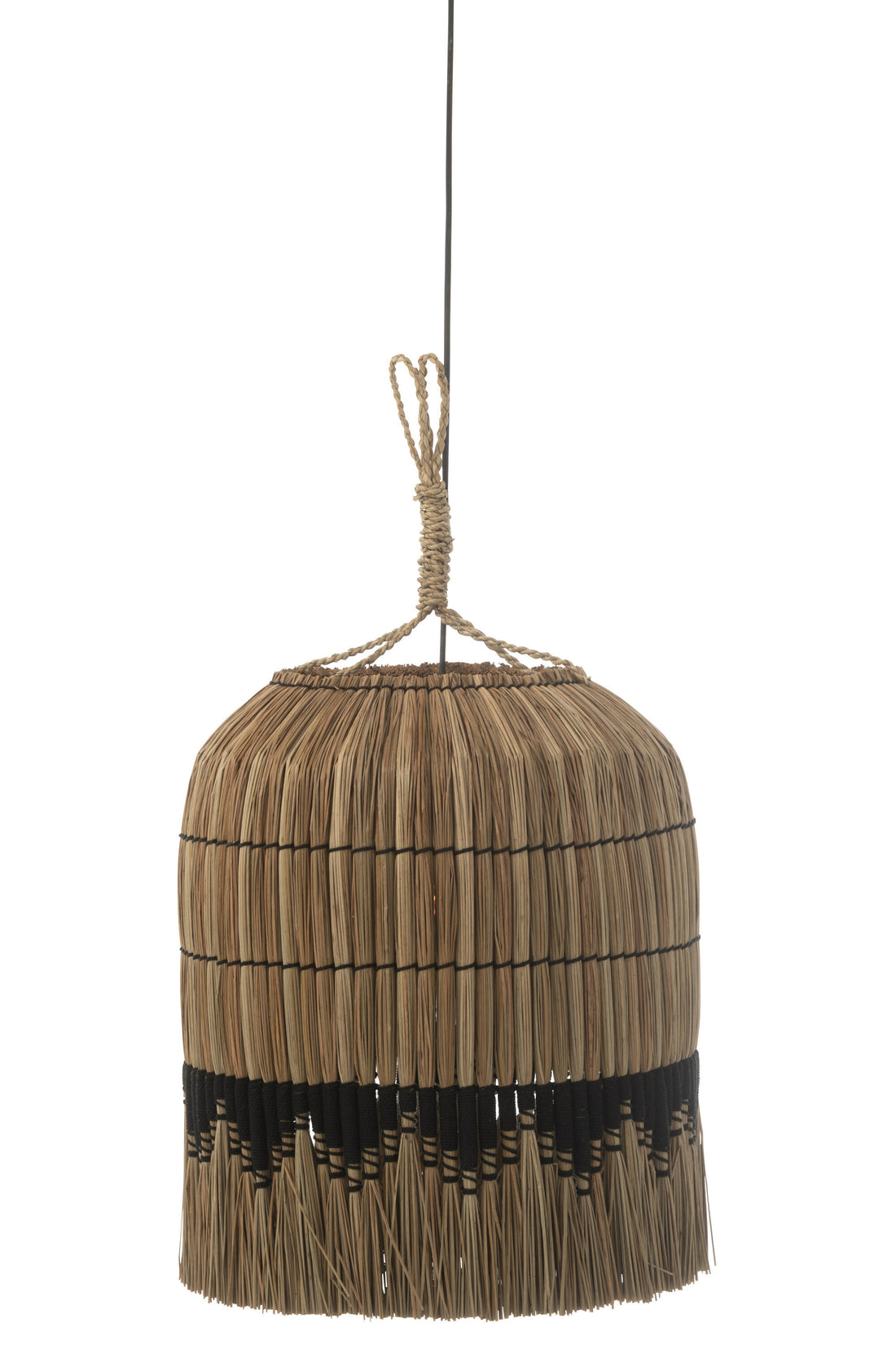 J-Line Hanglamp Motief Gras Naturel/Zwart