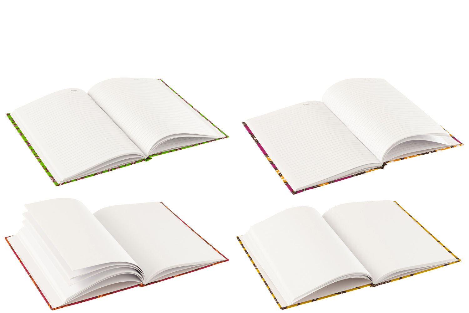 Notitieboek A4 Patroon Papier/Stof Mix Grote Assortiment Van 4