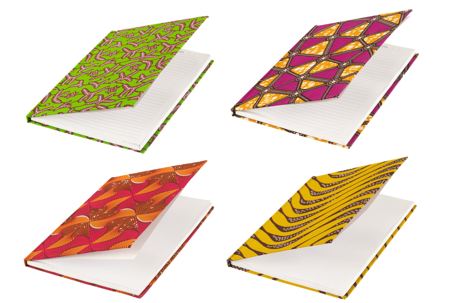 Notitieboek A4 Patroon Papier/Stof Mix Grote Assortiment Van 4