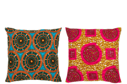 Kussen met patroon Ronde Stoffenmix Assortiment Van 2