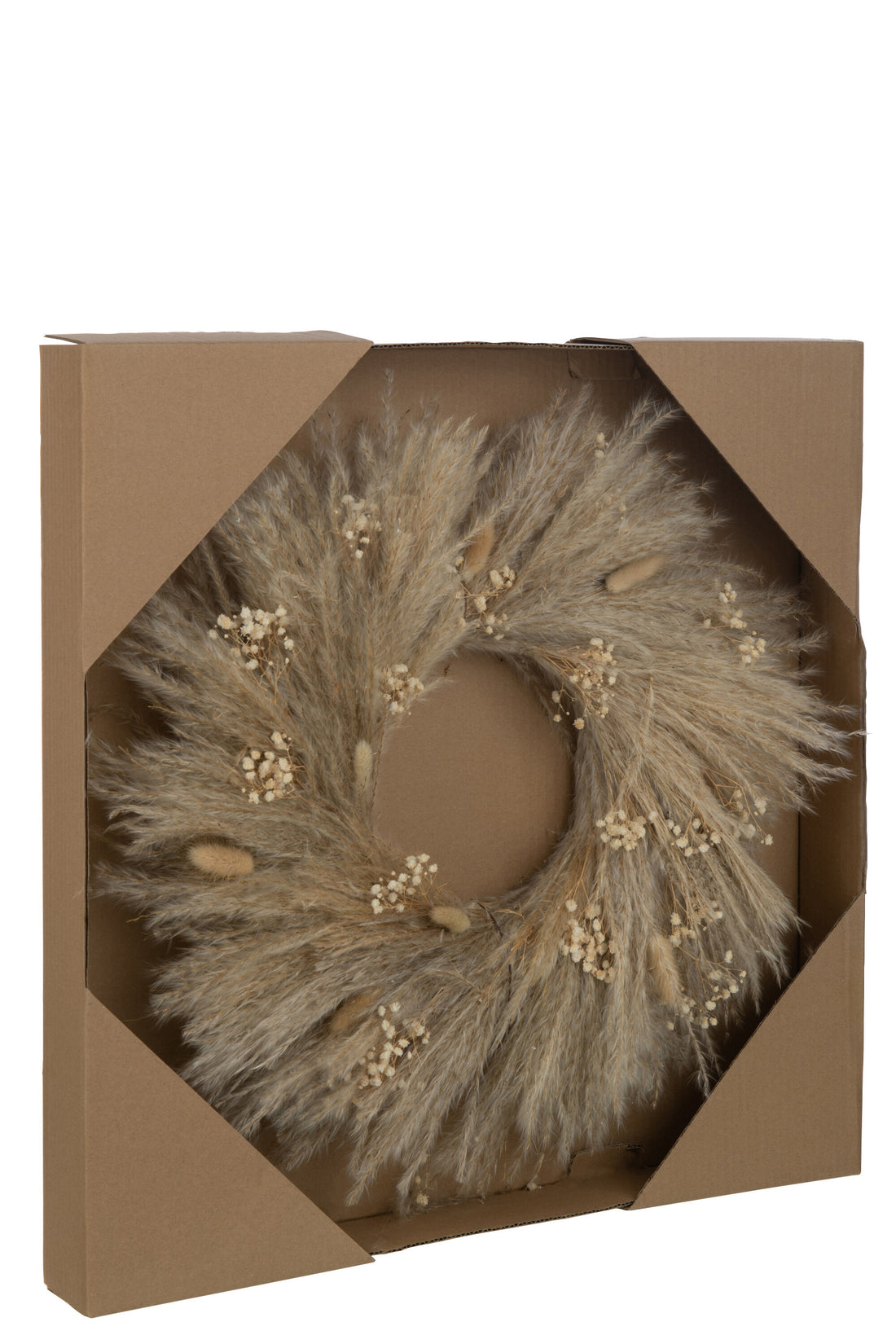 Krans Gedroogde Planten/Bloemen Natuurlijk Groot