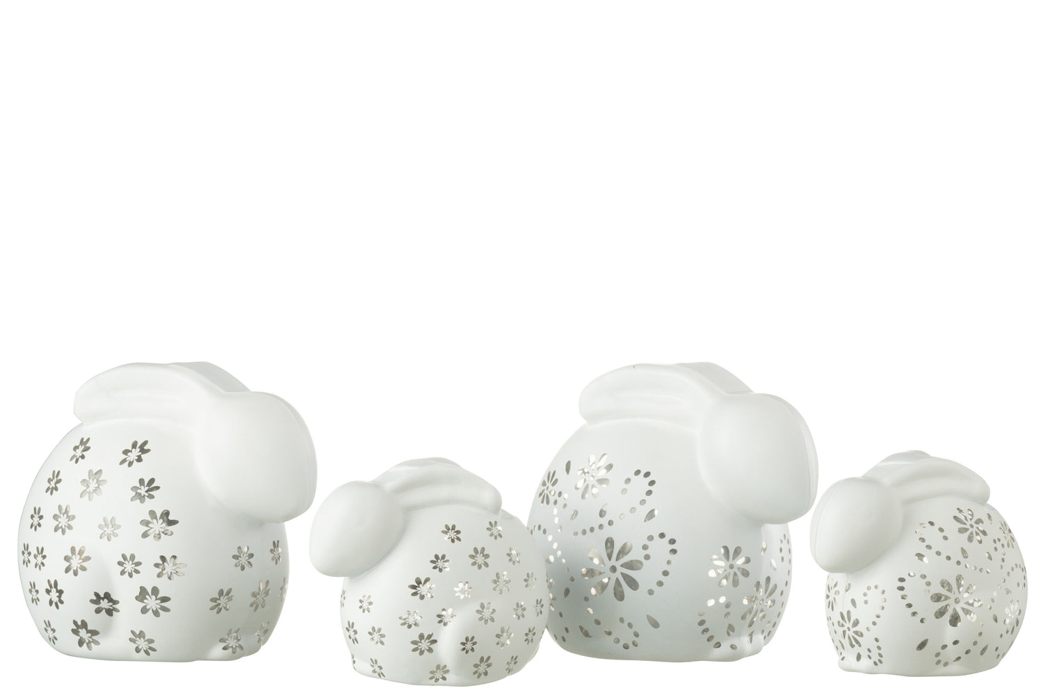 Konijnenbloemen Led Glas Wit Groot Assortiment Van 2