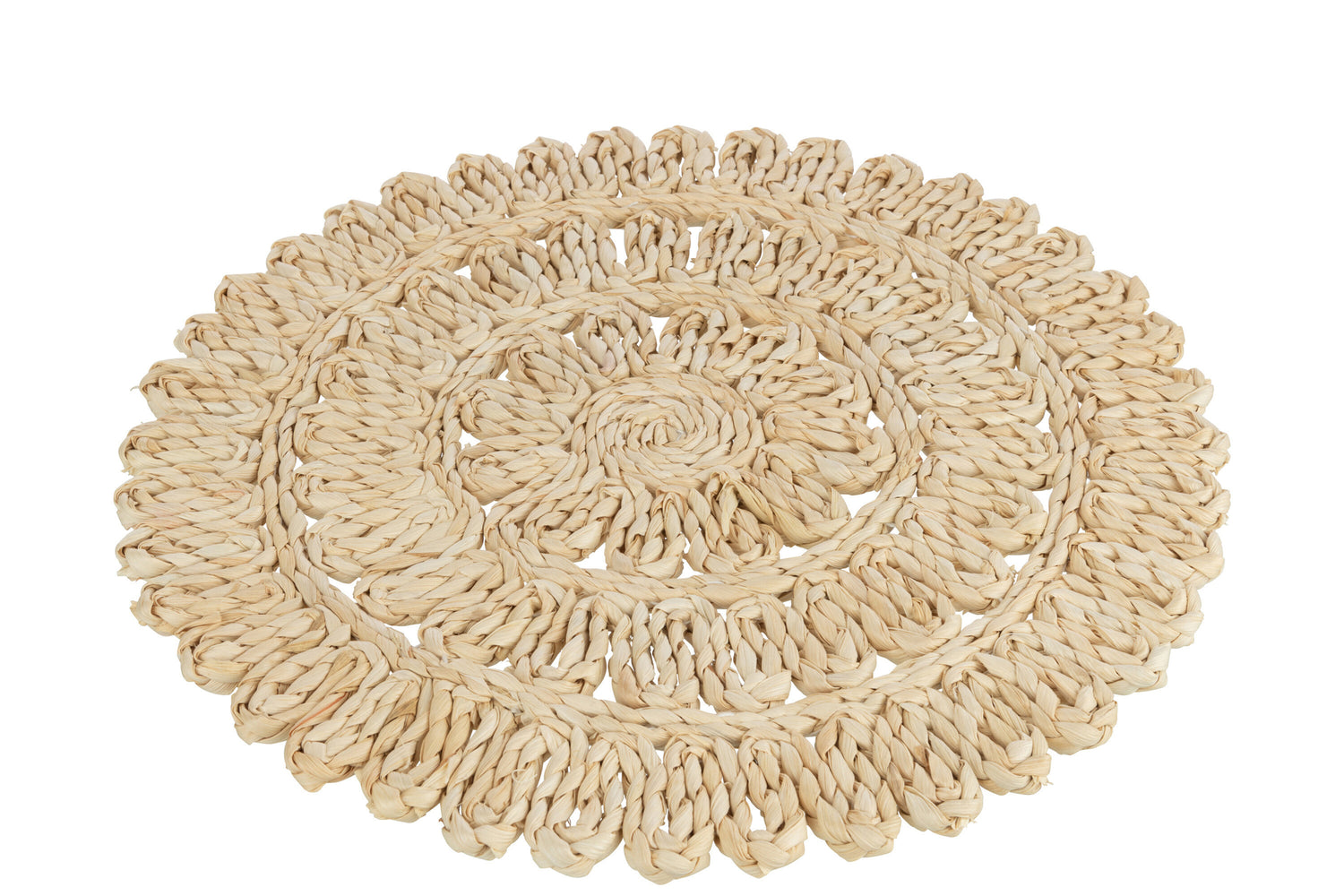 Placemat Ronde Bloem+Cirkels Maiskolf Natuurlijk